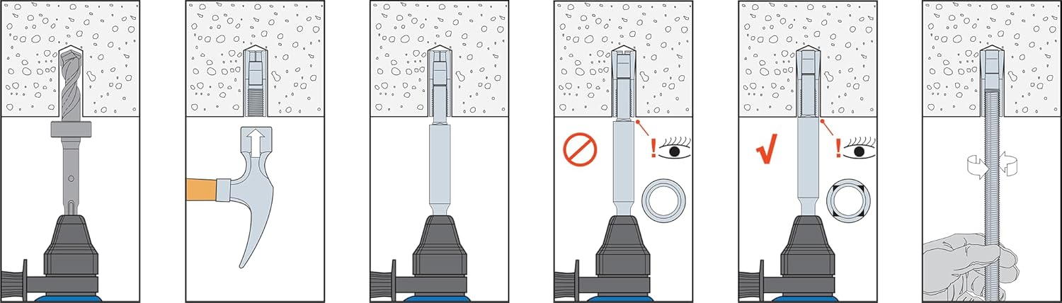 Simpson Strong-Tie DIABL37 DIAB Lipped Drop-in Internally Threaded Anchor for 3/8-in. Rod (50-Qty)