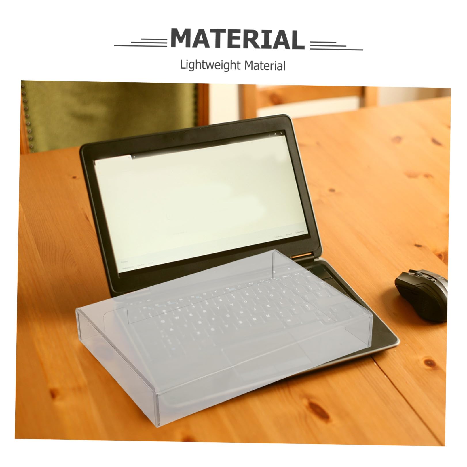 Angoily Copertura Protettiva Trasparente per Tastiera Laptop in Acrilico Antipolvere e Anti-Schizzi 357X255X48 MM per Studenti e Uso Ufficio