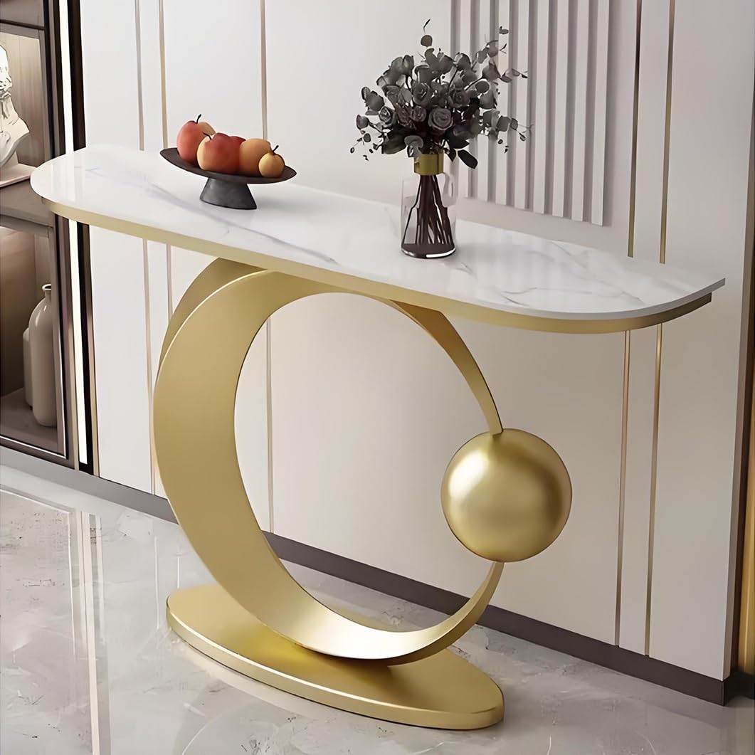 LYDBMYT Industrial Narrow Console Table with Metal Frame, Elegant Entryway and Hallway Solution for Living Room and Bedroom