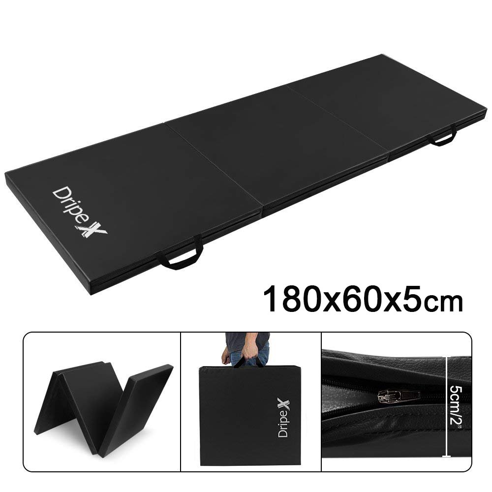 Sporting Goods Gymnastics Mats Crash Floor Folding 5cm Thick Tri Panel