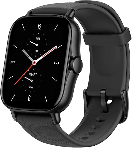 Amazfit GTS 2 New Smart Watch for Men, Bluetooth Call, Alexa Built-in, GPS, Fitness Watch for Android Phone iPhone, 90 Sports Modes, Blood Oxygen Heart Rate Tracking, 5 ATM Water Resistant, Black