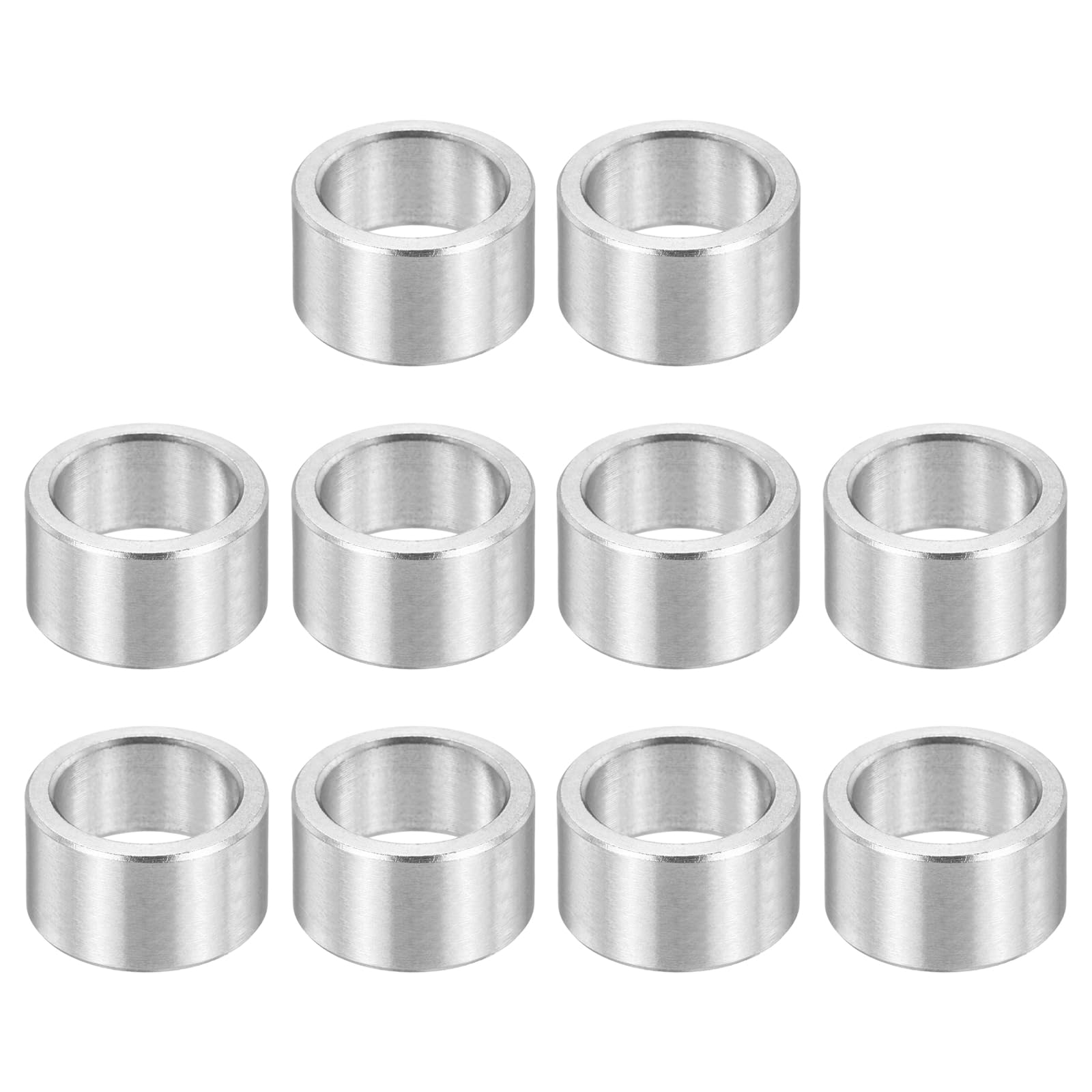 PATIKIL M12 Stainless Steel Spacers, 12Pcs Metal Spacer 12mm ID x 16mm OD x 10mm L Screw Standoff for 1/2" or M12 Screw