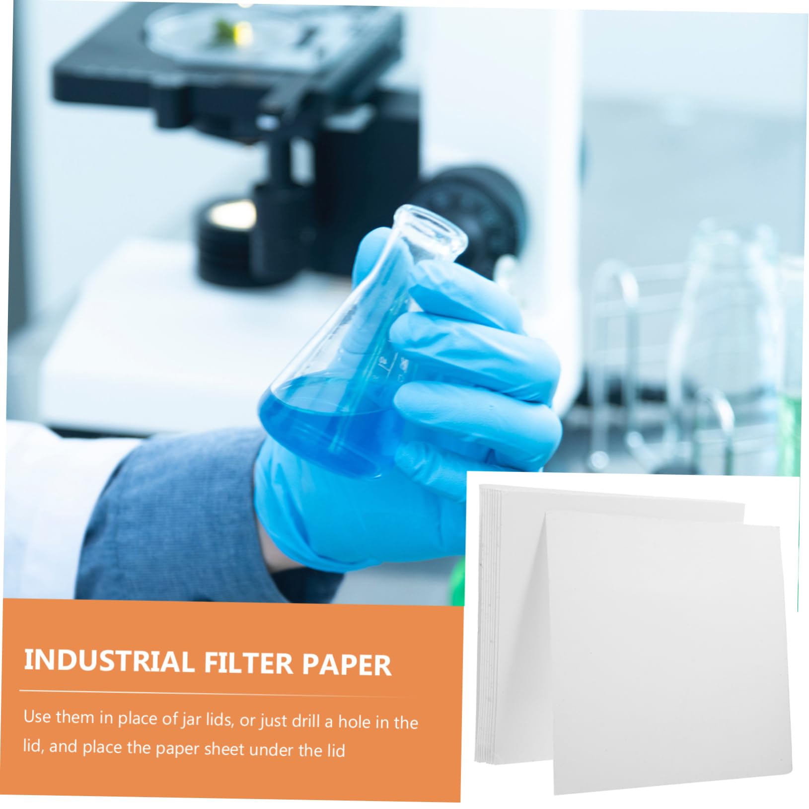 Mobestech 10 Hojas de Papel de Filtro Cualitativo de Laboratorio Blanco para Filtración de Aceite, Papel Absorbente para Eliminar Impurezas en Laboratorio Industrial