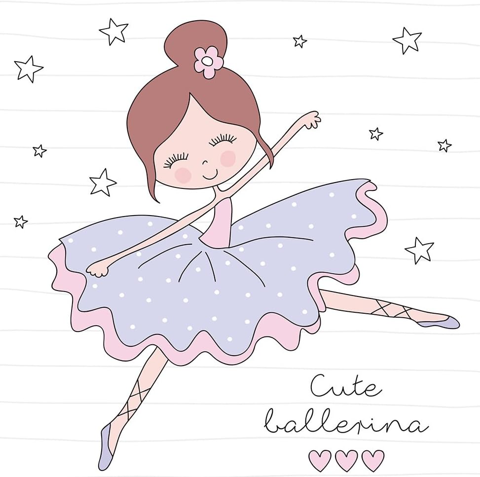 Oedim Children's PVC Ballerina Rug 95 cm x 120 cm, Ballet Slipper, 95 x 120 cm - Image 3