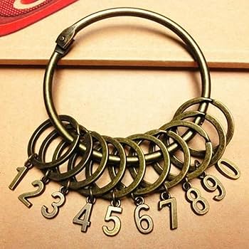 Amazon | キーオーガナイザー キーホルダー 数字 多連 1-10 番号