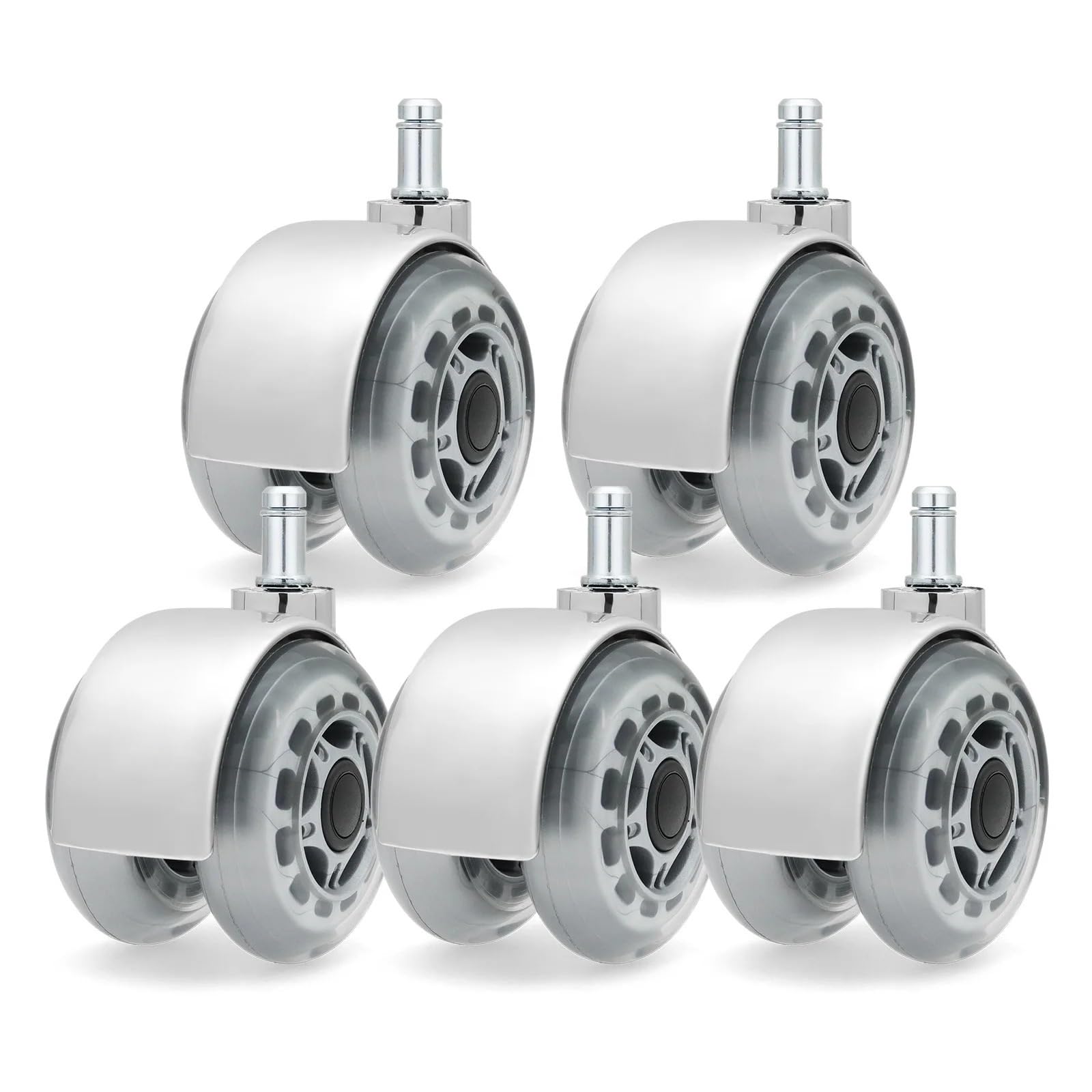 Caster Wheels, 5pcs Office Chair Caster Wheels Swivel Rubber Caster Wheels Can Bearing 300lb Heavy Duty Rotatable Swivel Silent Casters