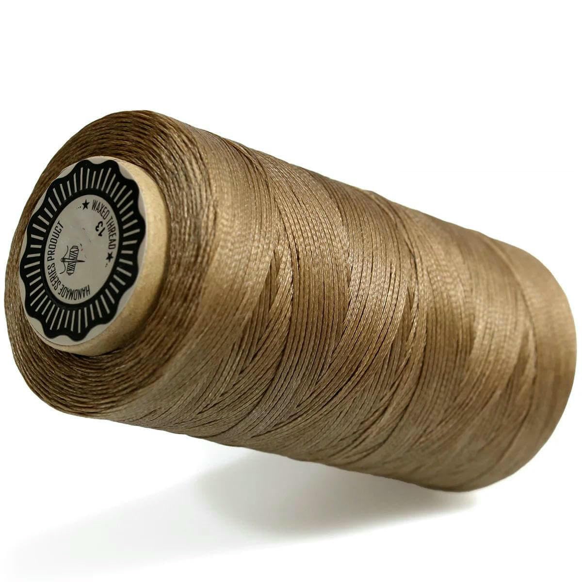 Flat Waxed Thread for Leather Sewing Wax String Polyester Cord Craft Stitching Bag Bookbinding Sail Bracelet Braid Jewelry -Khaki-1.0mm Flat L-200M