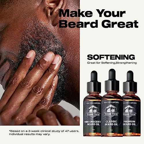 Beard Oil Set For Men Growth Beard Softener For Men Beard Care Kit For Men Itch Relief Beard Growth Oil 100% Natural Ingredients Beard Conditioner 3 Sceneted 3 Pack Strengthens Beard Nourish Skin #TOP3