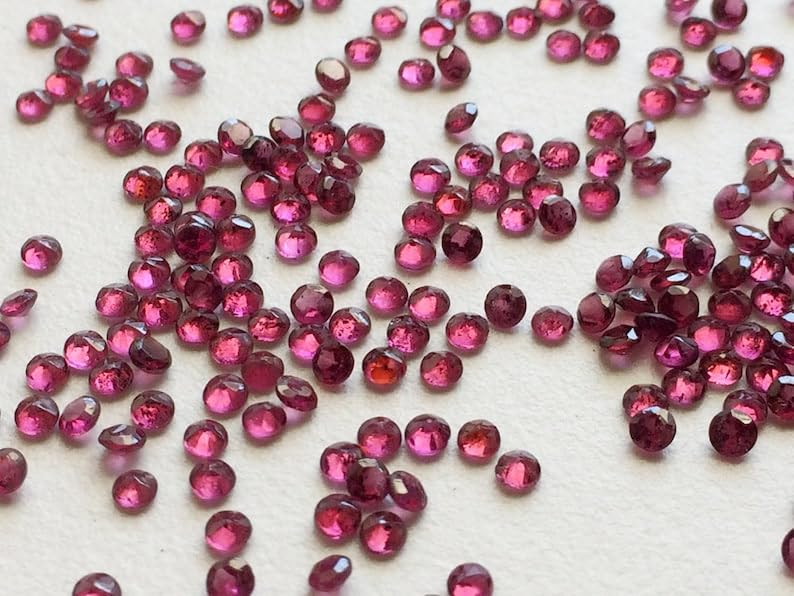Grenat rose pour bijoux de luxe, pierres précieuses à facettes