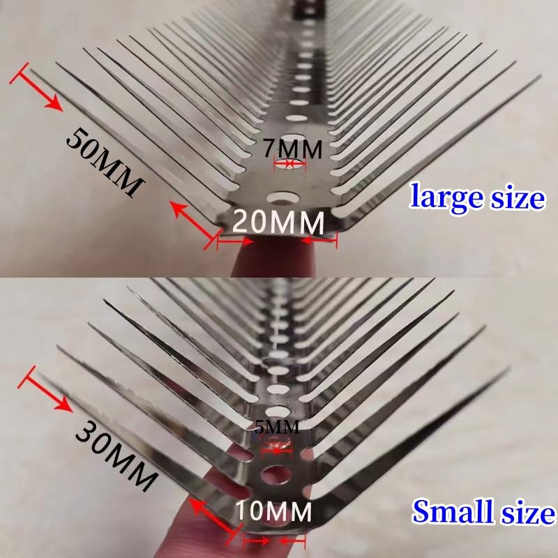 2PCS Anti Animal Climbing Thorns Bird Spikes Squirrel Baffle Squirrel baffles for Bird feeders Squirrel Repellent Pigeon Deterrent Bird nest Preventer Repel Squirrels (L: Thorn Length 5cm) - Image 4