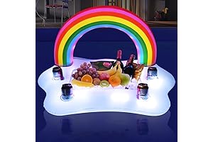 FirstE Inflatable Rainbow Cloud Pool Float