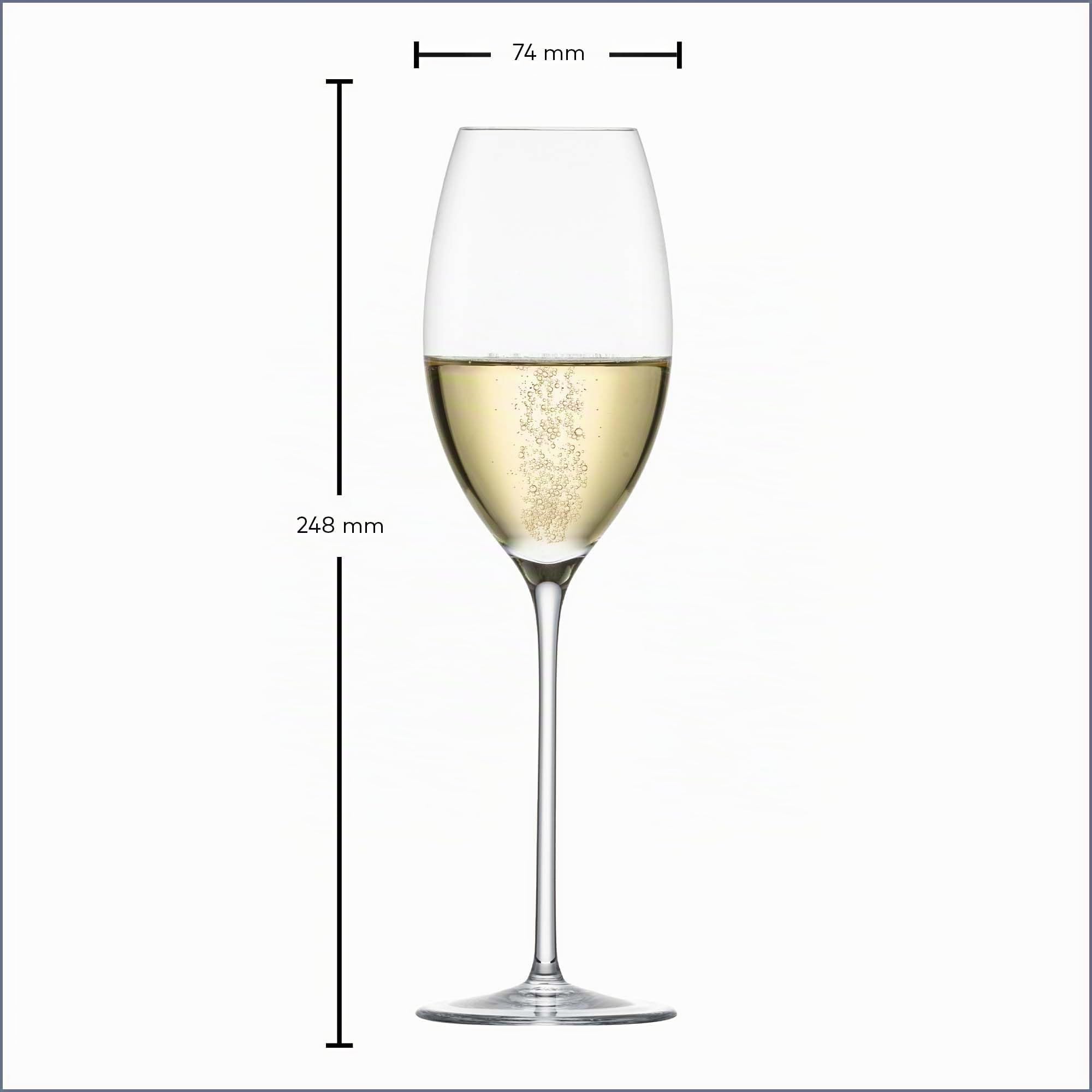 Zwiesel Glas Champagnerglas Enoteca (2-er Set), in Handarbeit mundgeblasene Sektgläser mit Moussierpunkt, edle Kristallgläser für Perlwein (Art.-Nr. 122195)