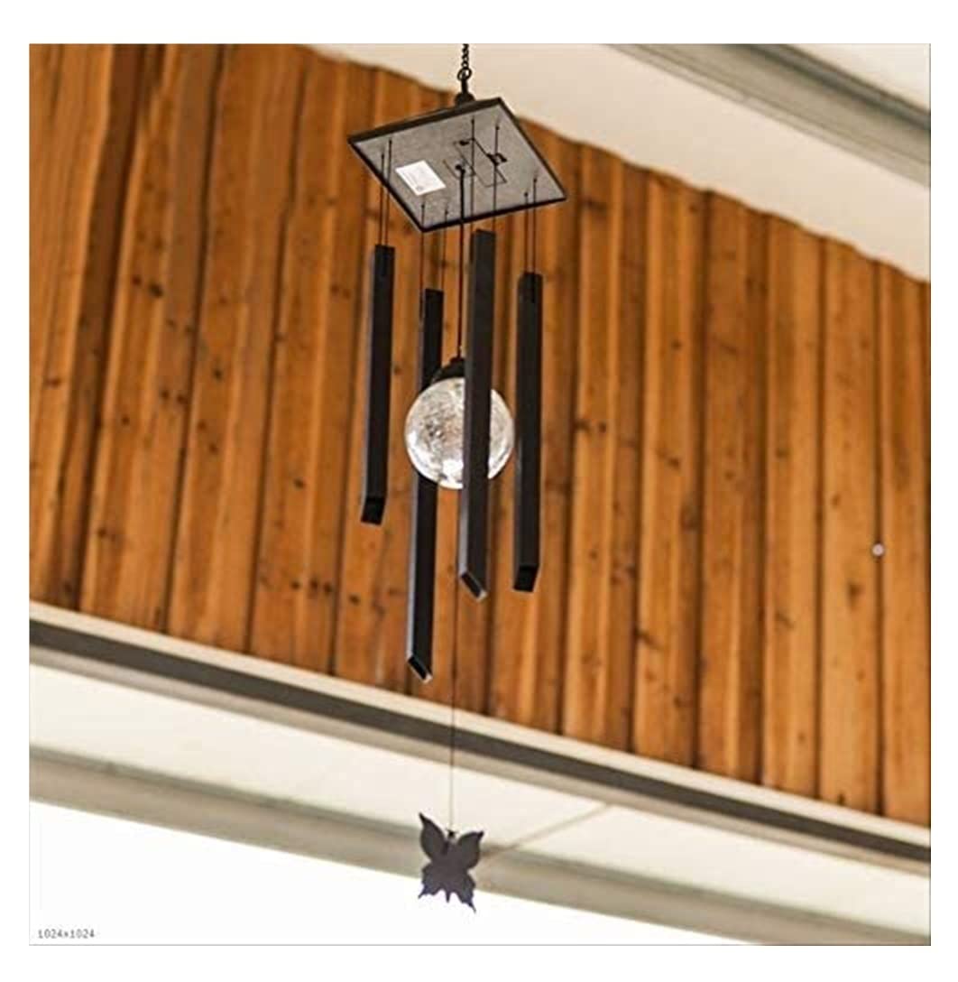 Carillon a Vent pour Maison Carillon Éolien À Énergie Solaire Carillon Éolien en Boule De Cristal Carillon Éolien Extérieur Étanche Décoration Intérieure