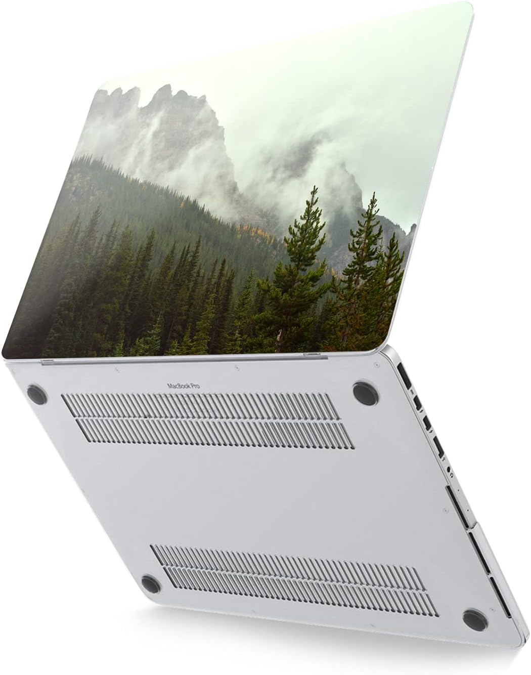 Hard Case Compatible for MacBook Pro 16 14 M3 M2 2023 M1 Pro 13 2022 Air 13 2021 Retina 2020 Mac 11 12 Foggy Green New Cover Print Forest Protective Laptop Nature Mountain Mist Design Luxury image 2