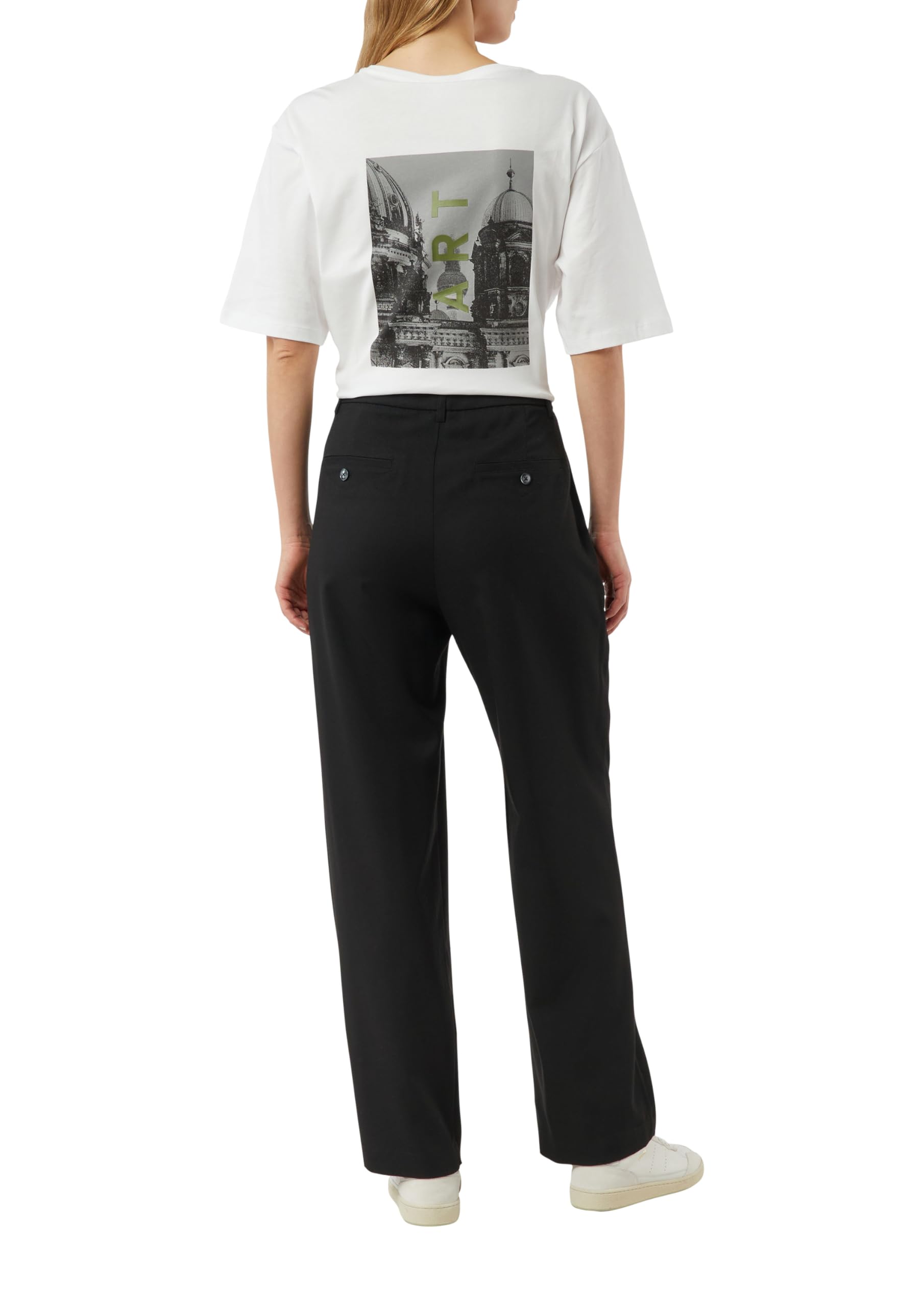 COMMA Locker geschnittene Bundfaltenhose