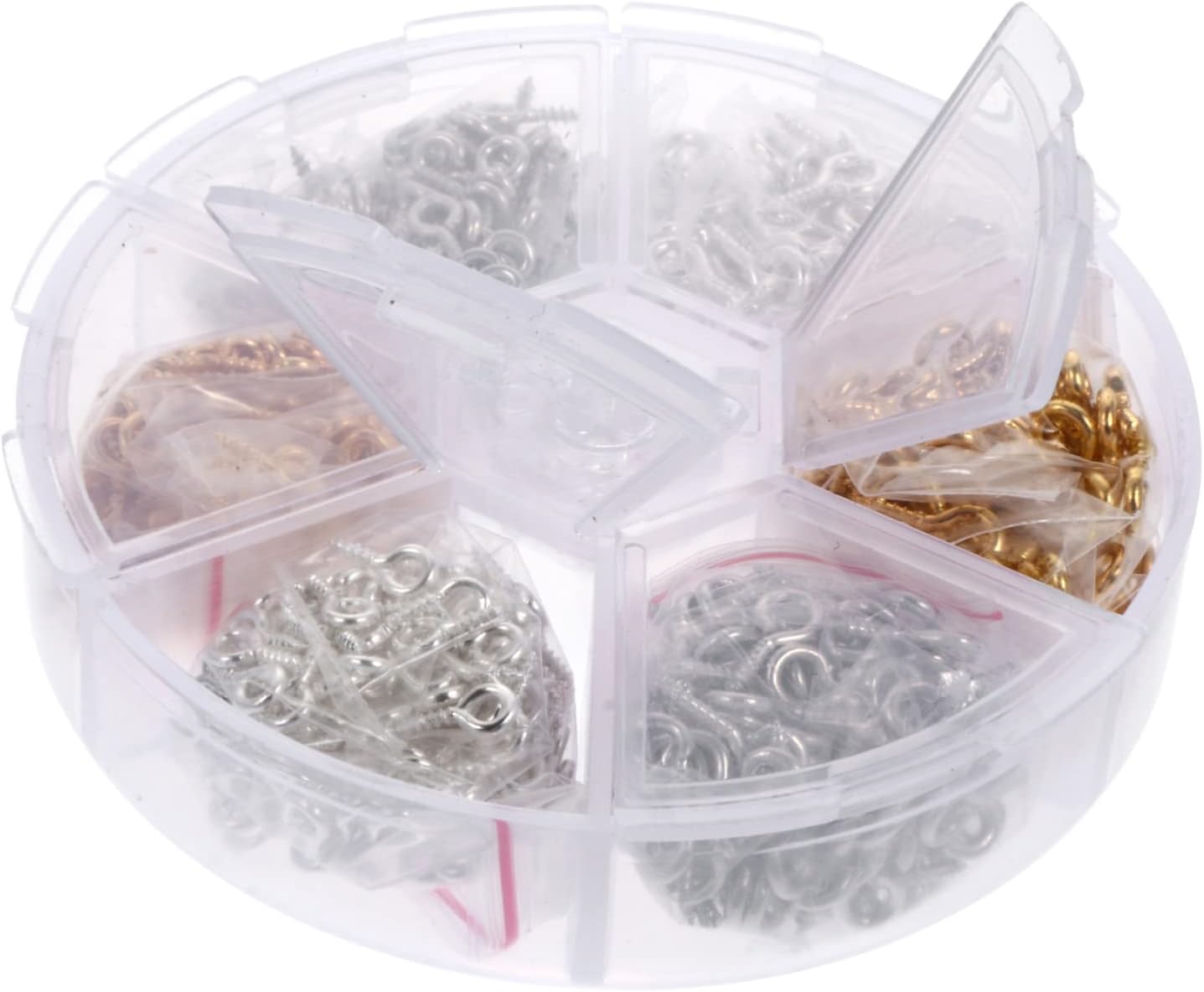 750pcs Art Craft Eyelet Screw Hooks Sheep Eye Nail Set Headpins for Jewelry Making Filled Eye Pins