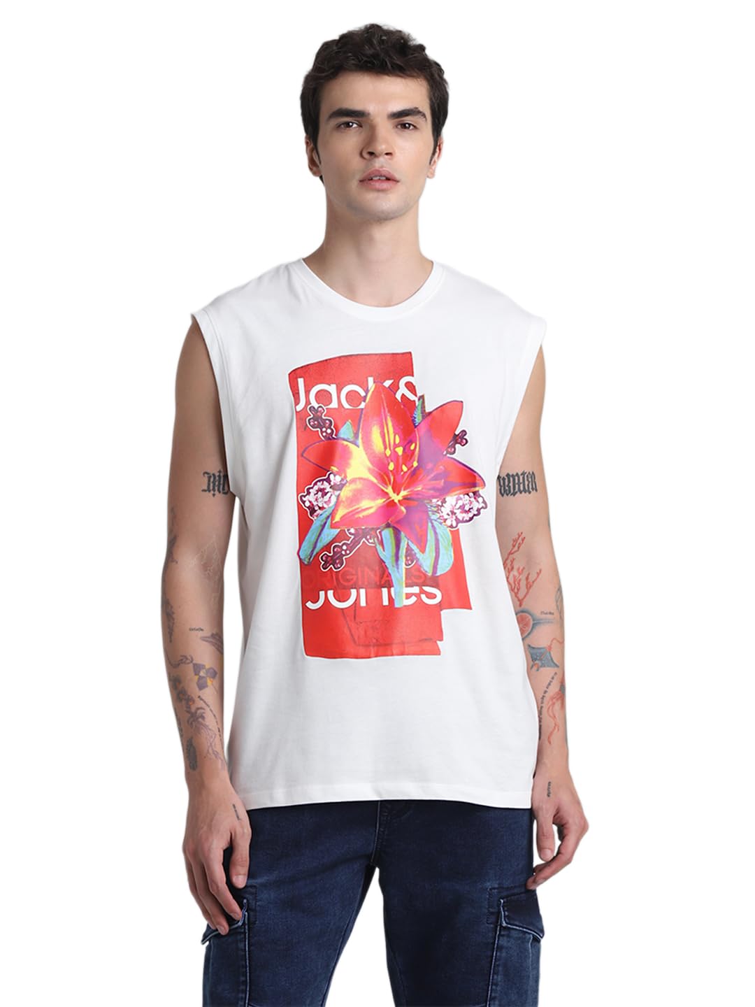 JACK & JONES Men's Floral Regular Fit Vest-image-26