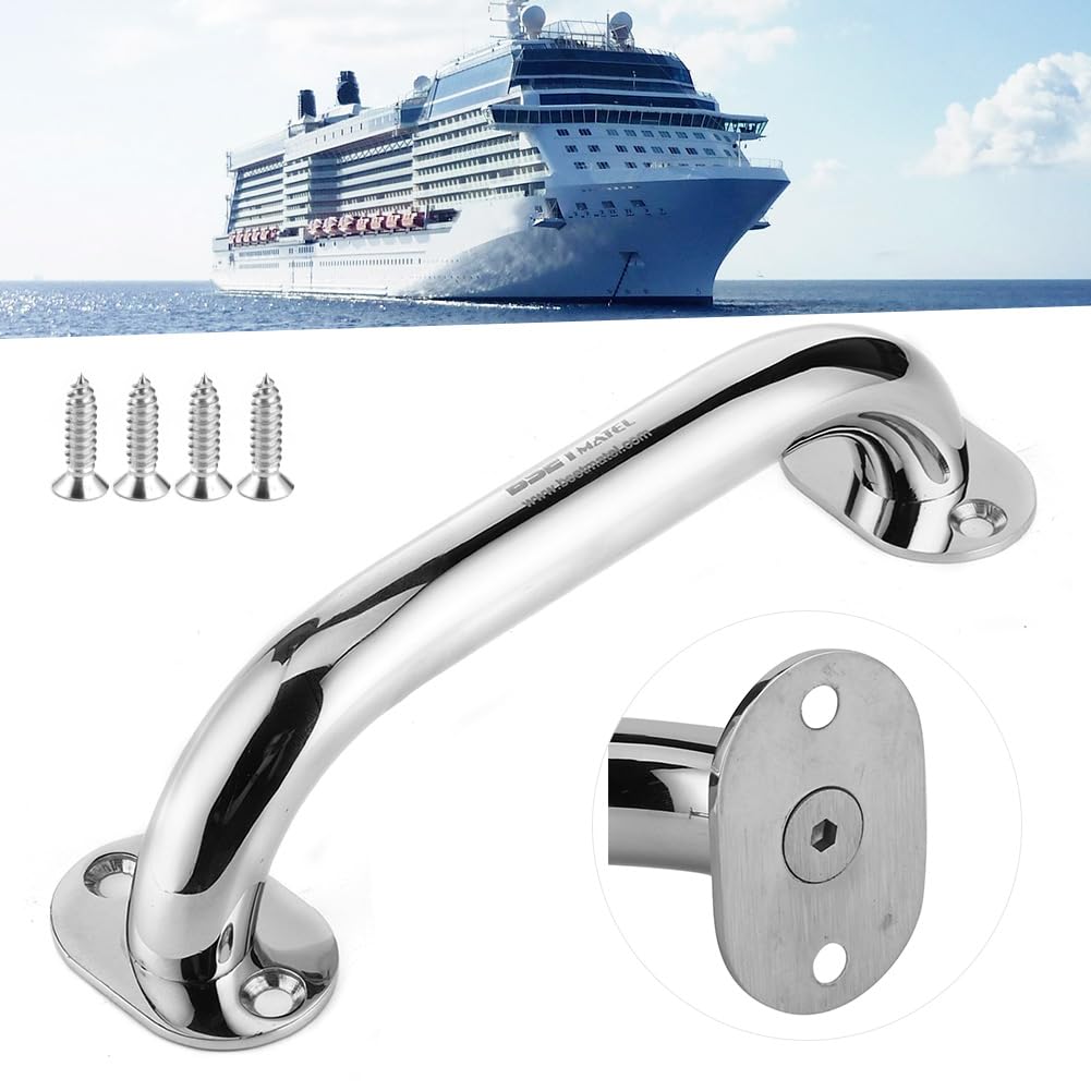 Dioche Haltegriff Boot, 20 cm langer Haltegriff aus Edelstahl 316 für Bootsluken, Yachten und Badezimmer