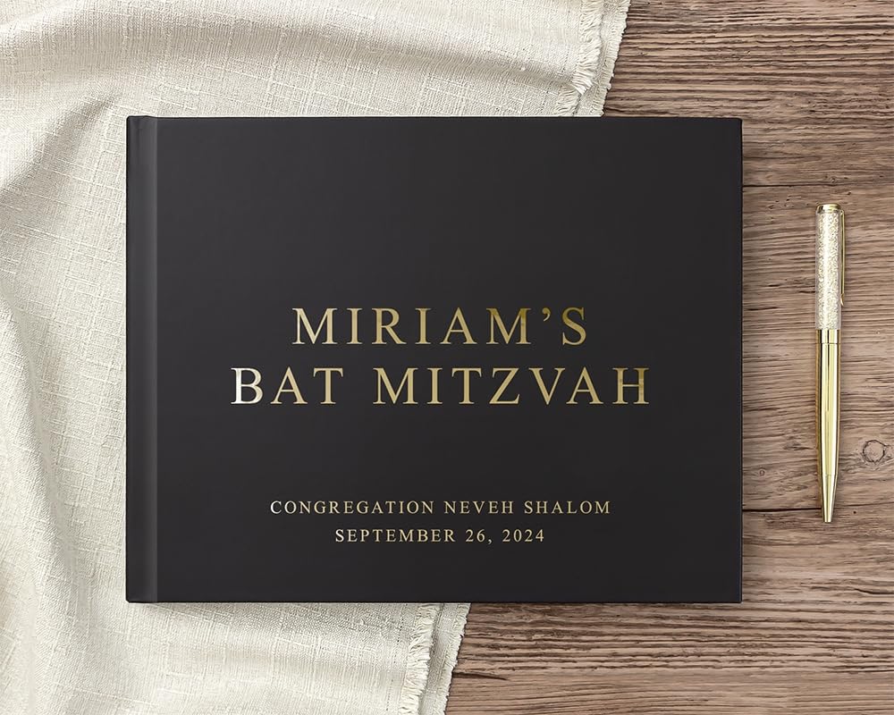 Amazon.com: Bat Mitzvah Guest Book Jewish Bat Mitzvah Ceremony, Photo ...