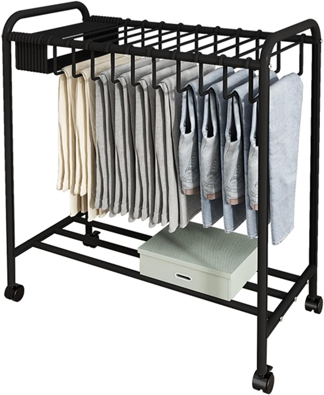 Slide Out Pants Rack Closet Hanger Bar Pull Trousers Tie Belts Scarf Racks Top Mounted Wardrobe Clothes for Closet Retractable,Multi Functional Pants Hangers with Wheels 20 Durable Hangers f