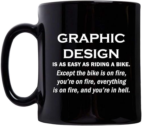 Gifts for Graphic Designer Artist Mug Coffee Tea Cup 11oz Black Ceramic - Traditional Digital Illustrator 2D 3D Fine Art Student Multimedia Funny