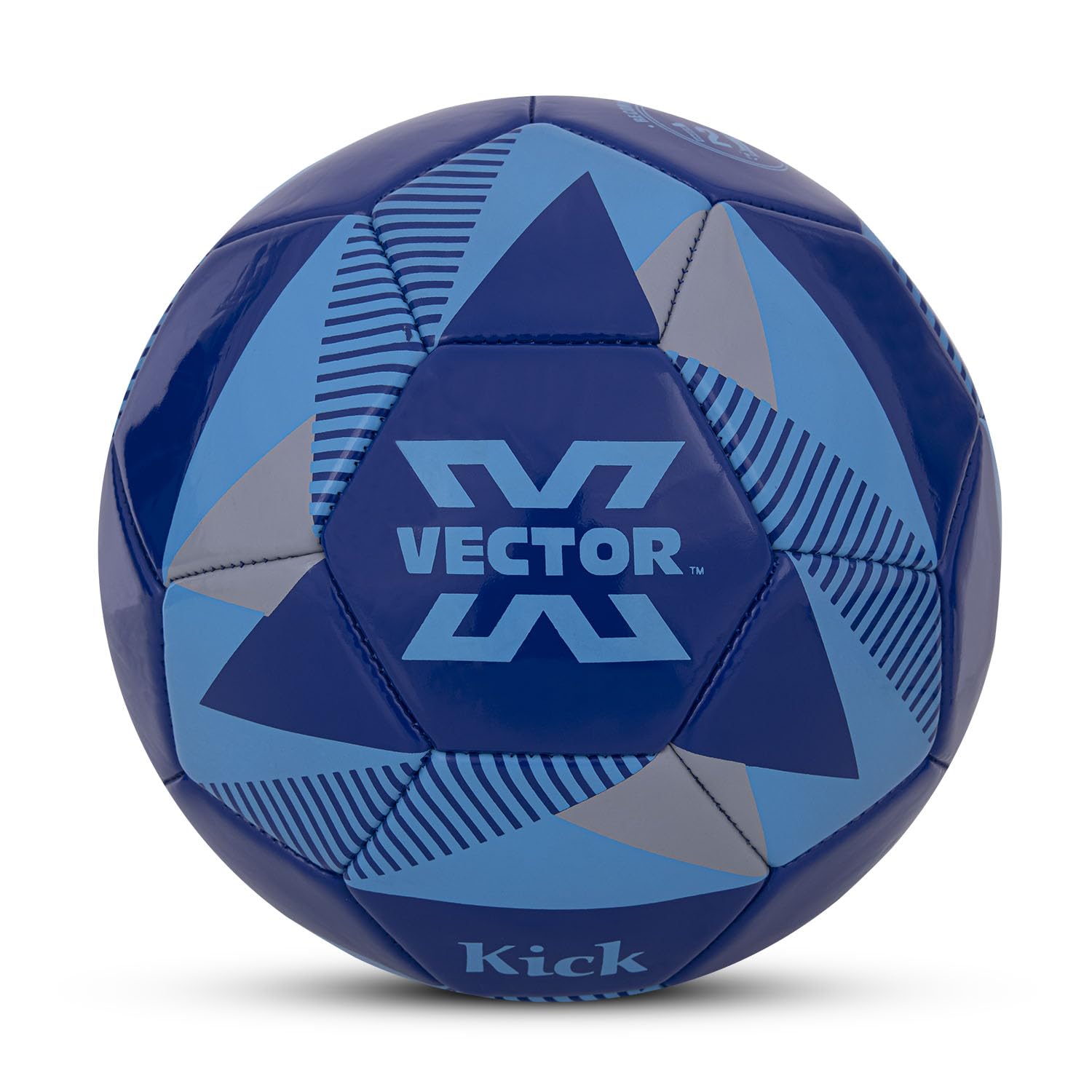 Vector X Kick PVC Football Machine Stitched 32 Panels Professional Training Soccer Foot Ball Suitable for Soft & Dry Ground, Training Ball, Soccer Ball |Men & Women (Color- Blue) Size - 3-image-42