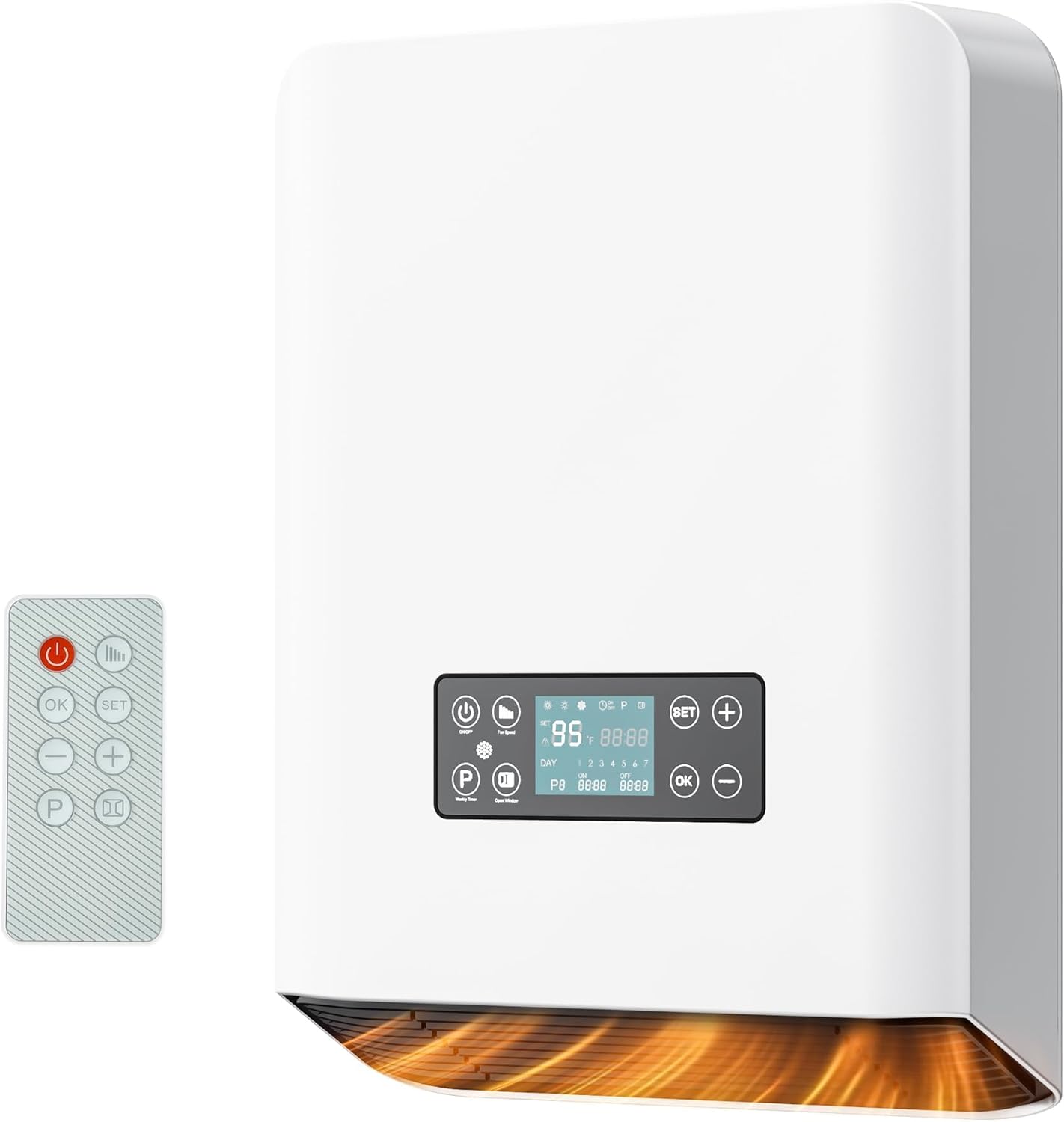 Calefactor Eléctrico de Pared 1500W PTC con Control Remoto miniatura 1