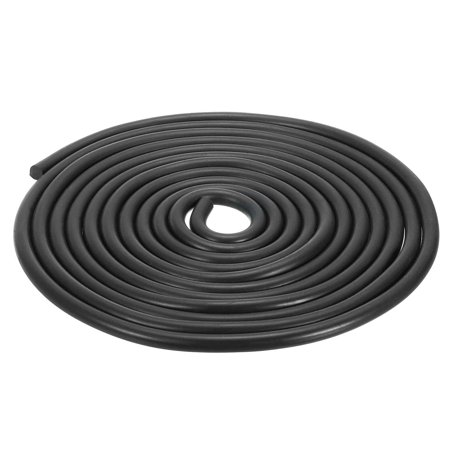 DTGN 6mm x 3meters(DXL) Nitrile Rubber Round Seal Strip - 1Pack - Good for DIY Furniture - Round Solid Weather Stripping - Black — image 1