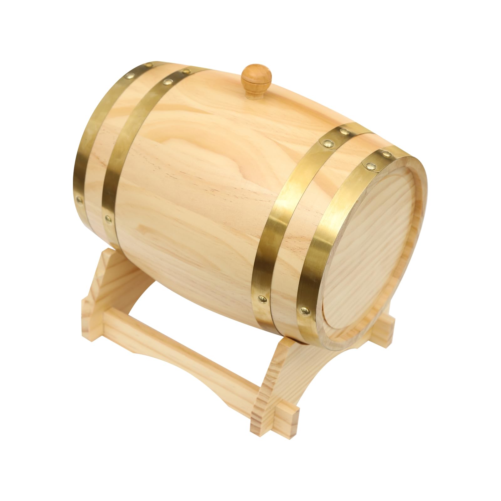 Tonneau à vin en bois de 5 litres avec support et robinet, tonneau à whisky pour le stockage du whisky, de la bière, du vin