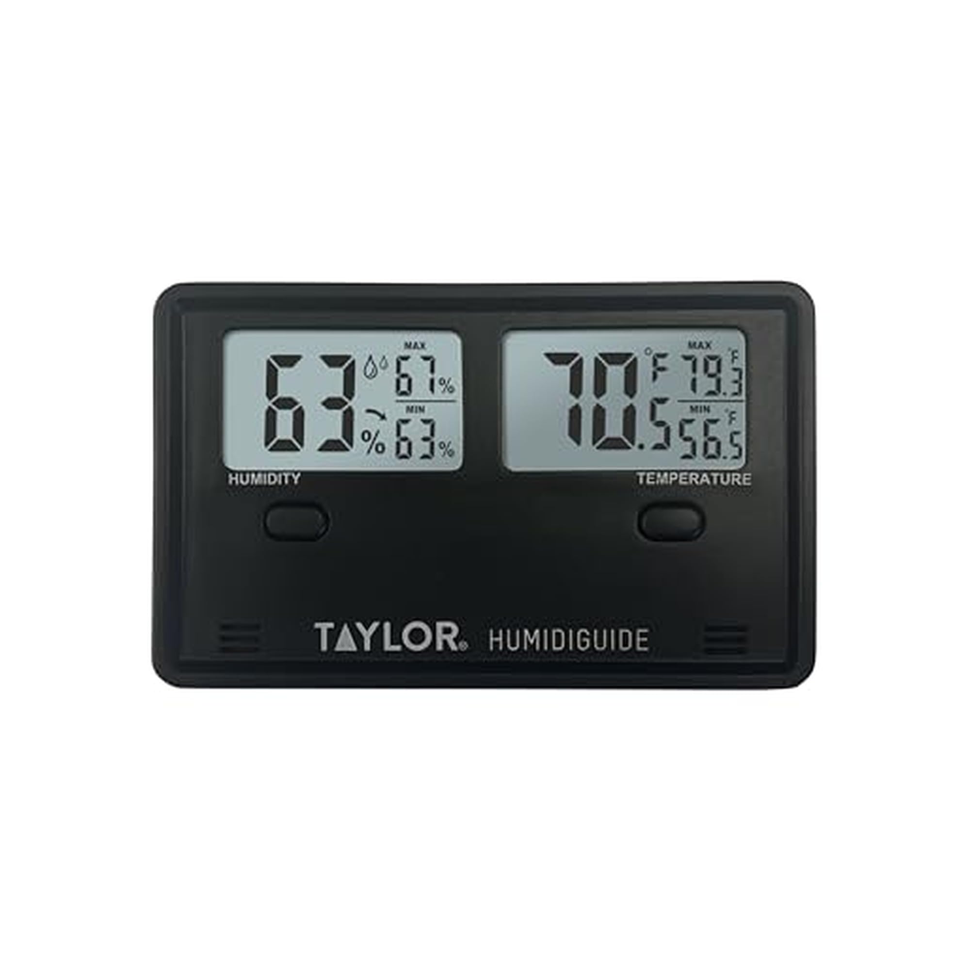 Taylor Termómetro e higrómetro digital inalámbrico para interiores y exteriores, pantalla dual para temperatura y humedad, fácil de leer para el hogar, oficina, invernadero, guardería y áreas
