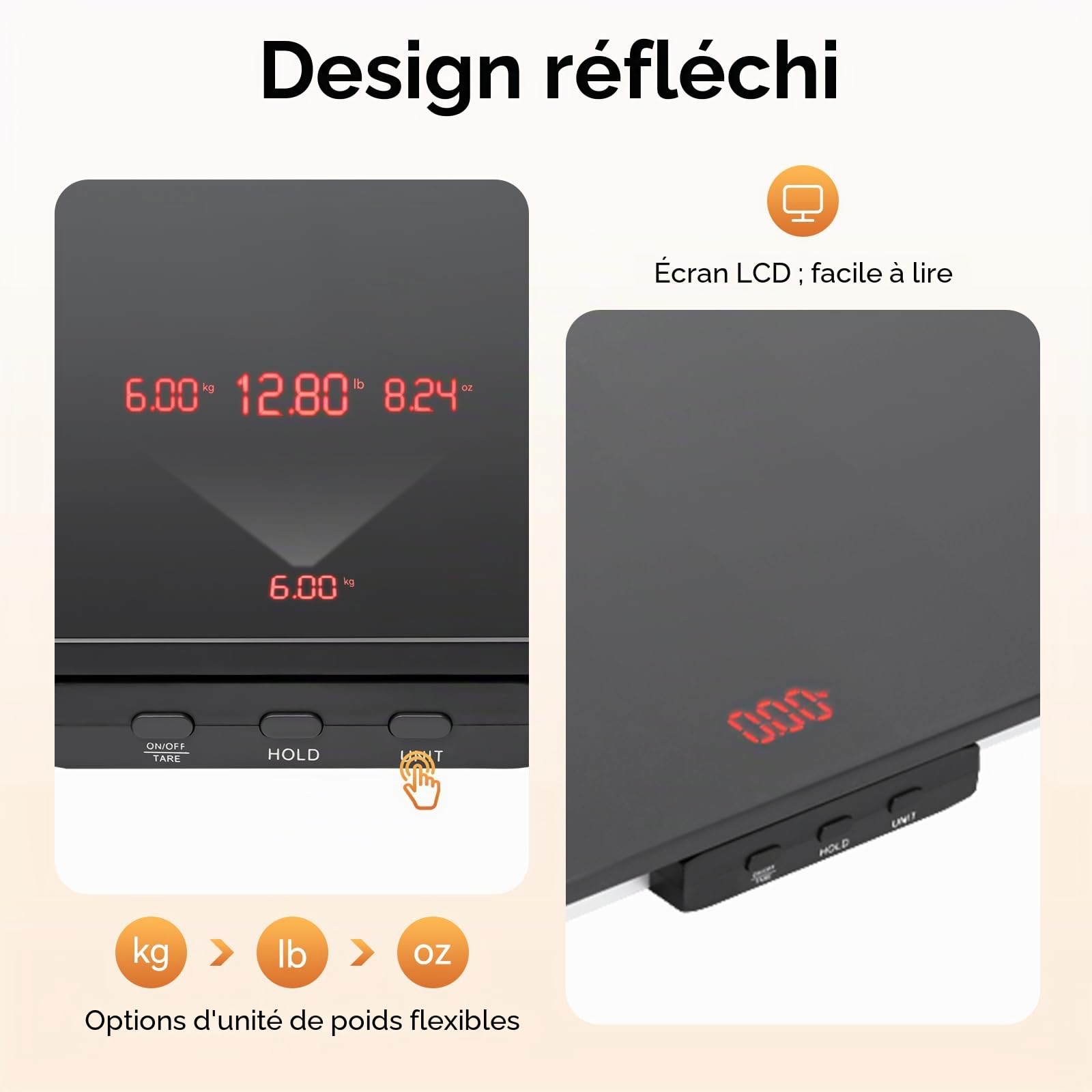 Balance vétérinaire de haute précision pour animaux de compagnie - Pèse-plateforme LCD - Écran en verre martelé - Coupe sur mesure pour grands chiens