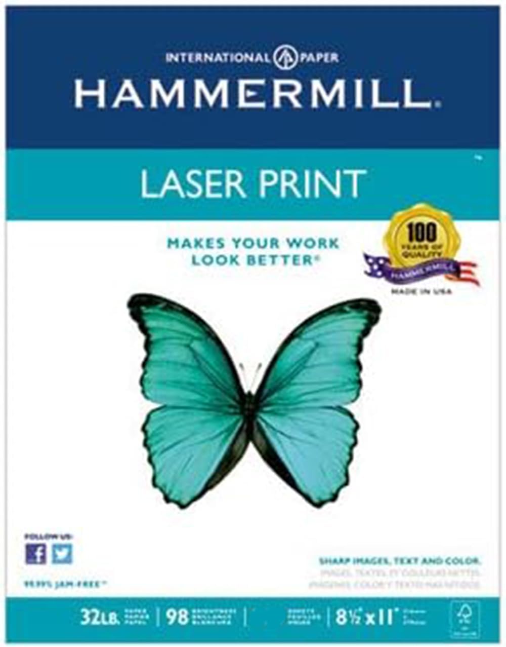 Hammermill Paper, Premium Laser Print Paper, 8.5" x 11