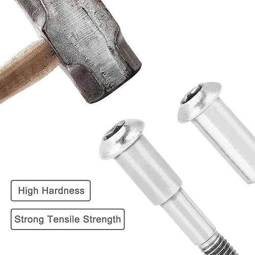 Miniatura 4 de Tbest Perno de scooter de acero al carbono, cabeza plana, rosca derecha, plata, 1 unidad, compatible con M365