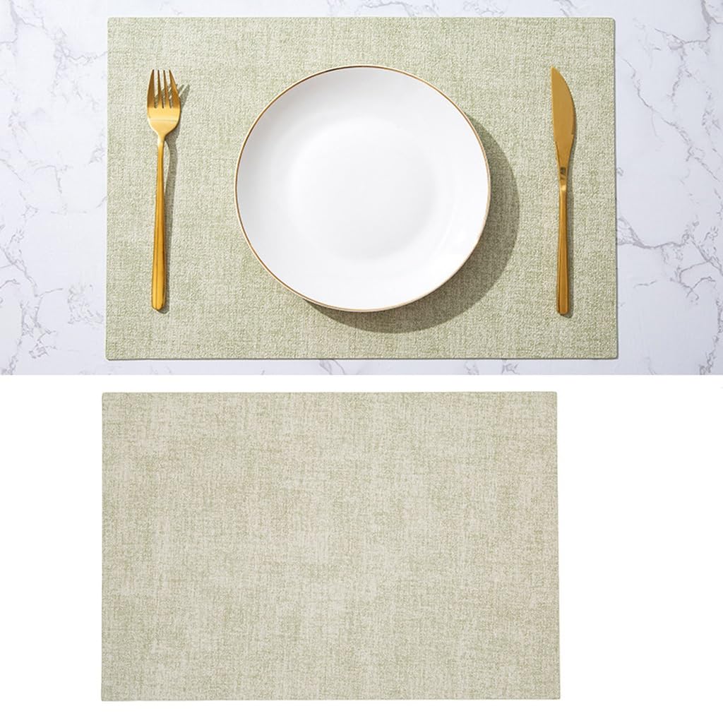 IANSHFKN Cloth Leather PU Placemat Double-sided Square Household Hotel Western