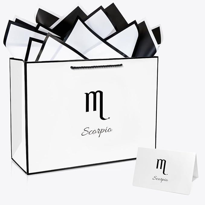 Kecorax Scorpio Birthday Gift Bags with Zodiac Signs, 13.4