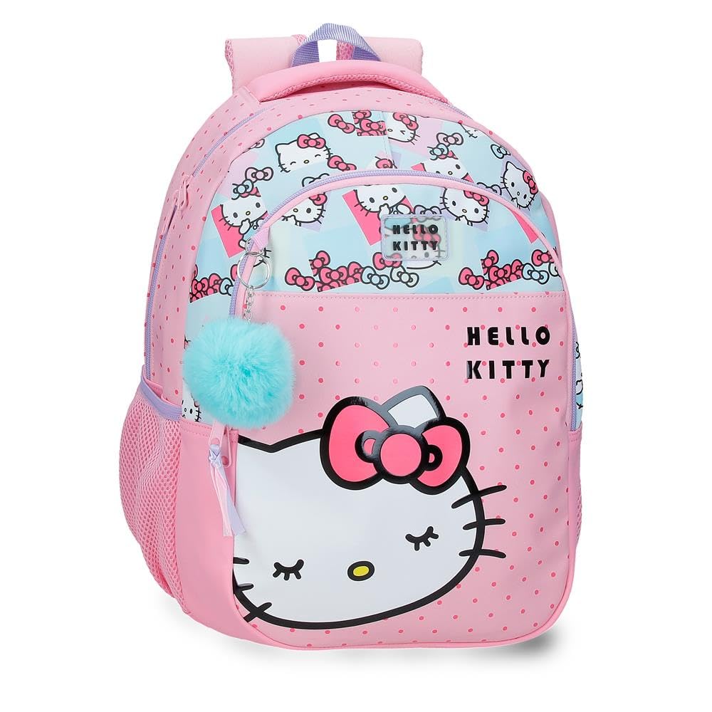 Sanrio Hello Kitty Bows School Backpack 15.6" Inches Pink 28x42x14 cm PVC