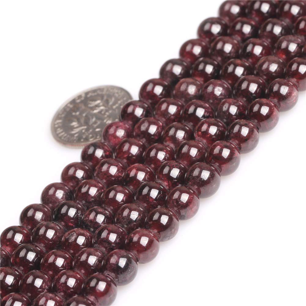 Bracciale con perline di granato, gioiello con pietra preziosa rosso intenso, regalo di guarigione ispirato al rosario, braccialetto minimalista in argento per donna e uomo - Italia