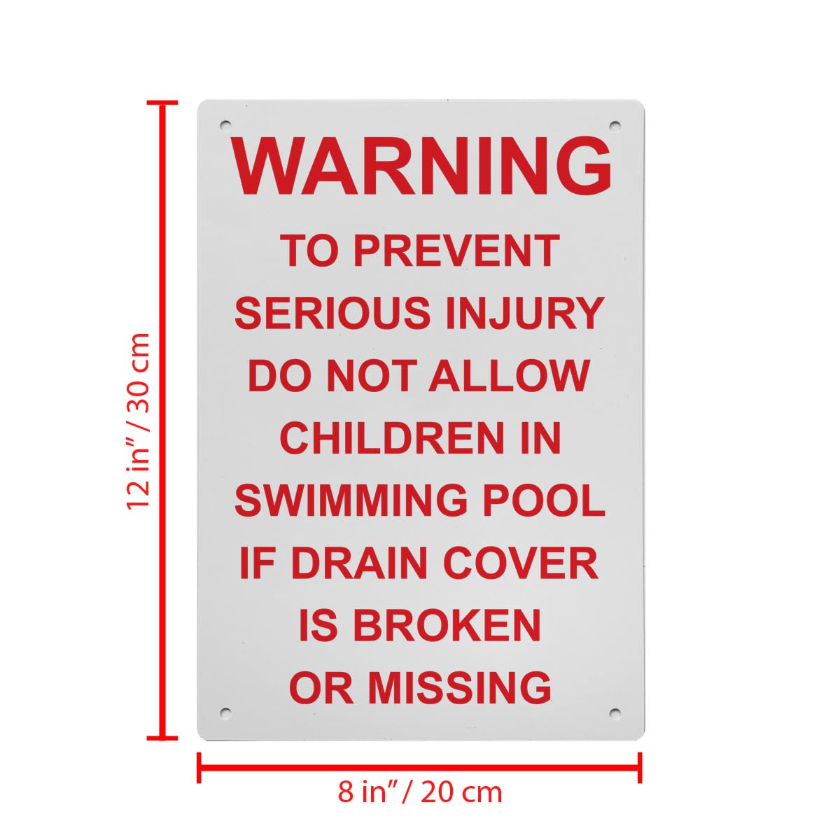 Warning To Prevent Serious Injury Do Sign, 8.5 x 11 in