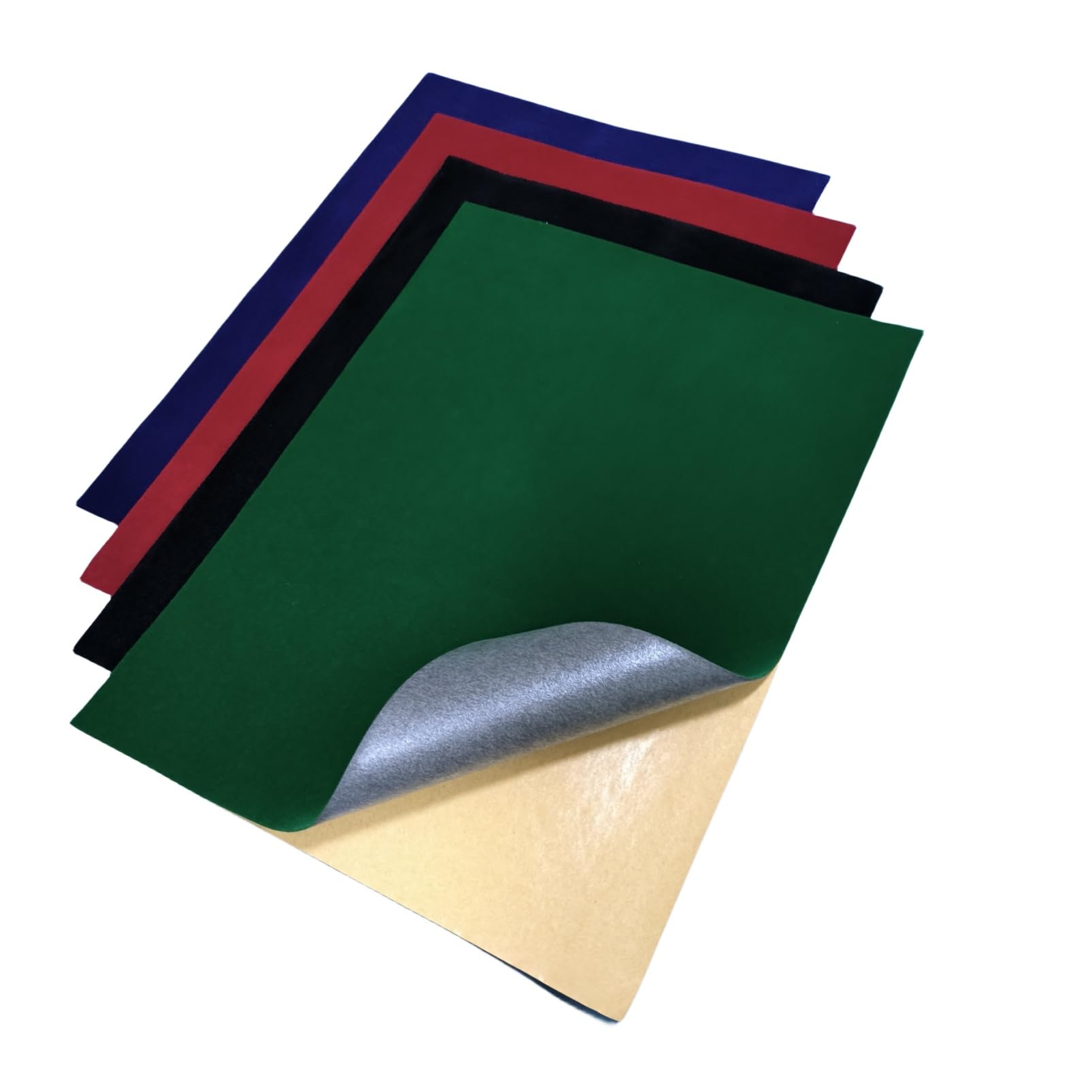 H S D K CREATE YOUR LIFE 4 Pcs Self-Adhesive Velvet Flocking Liner Sheet for Jewelry Box Decoration,DIY Flocking Sewing Material(Multi-Color) (4, Multi-Color)