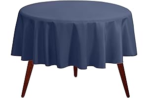 Navy Blue 90" Round Tablecloth