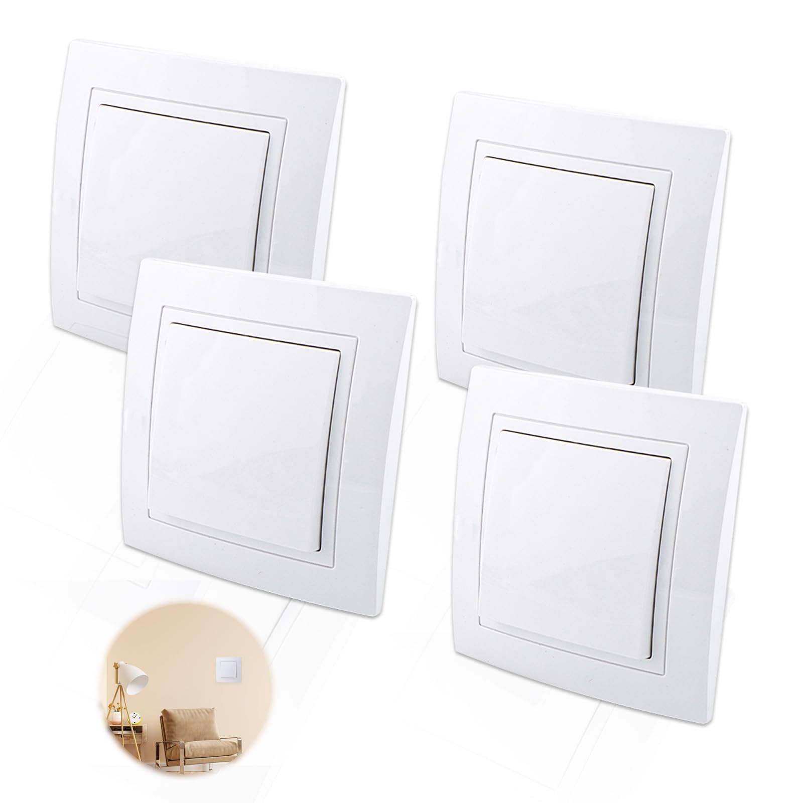 Epever Inverter 20 Interruttori A Bilanciere Premium Rettangolari Da Incasso - 2 Pin, 220V/12V, Massimo 15A, Materiale ABS Nero Interruttori On Off 2 Pin - Foto 11