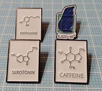 Amazon | 化学分子DOPAMINE ピンバッジ ドーパミン 原子記号