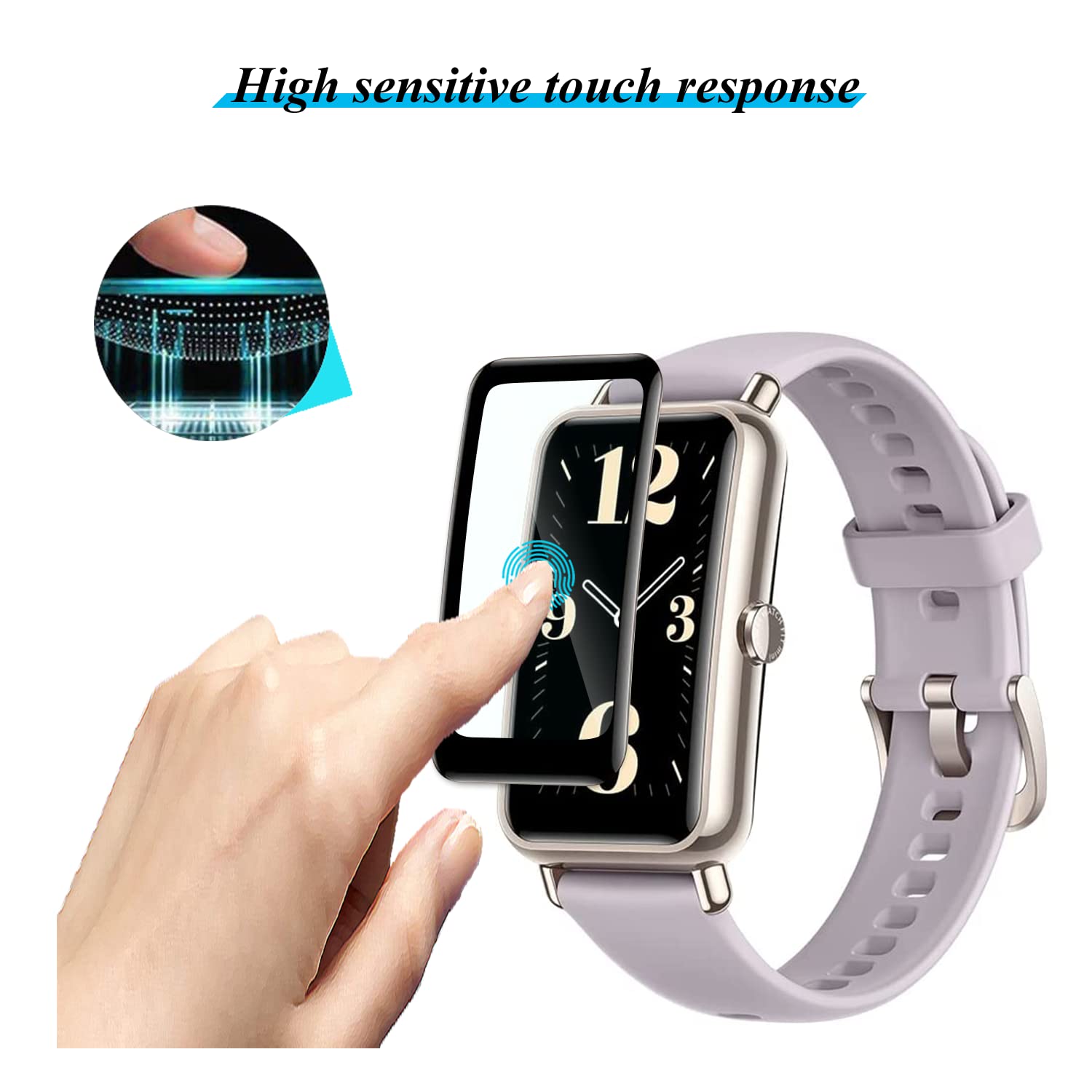 Akancy [4 Pezzi Pellicola salvaschermo Compatibile con Huawei Band 8