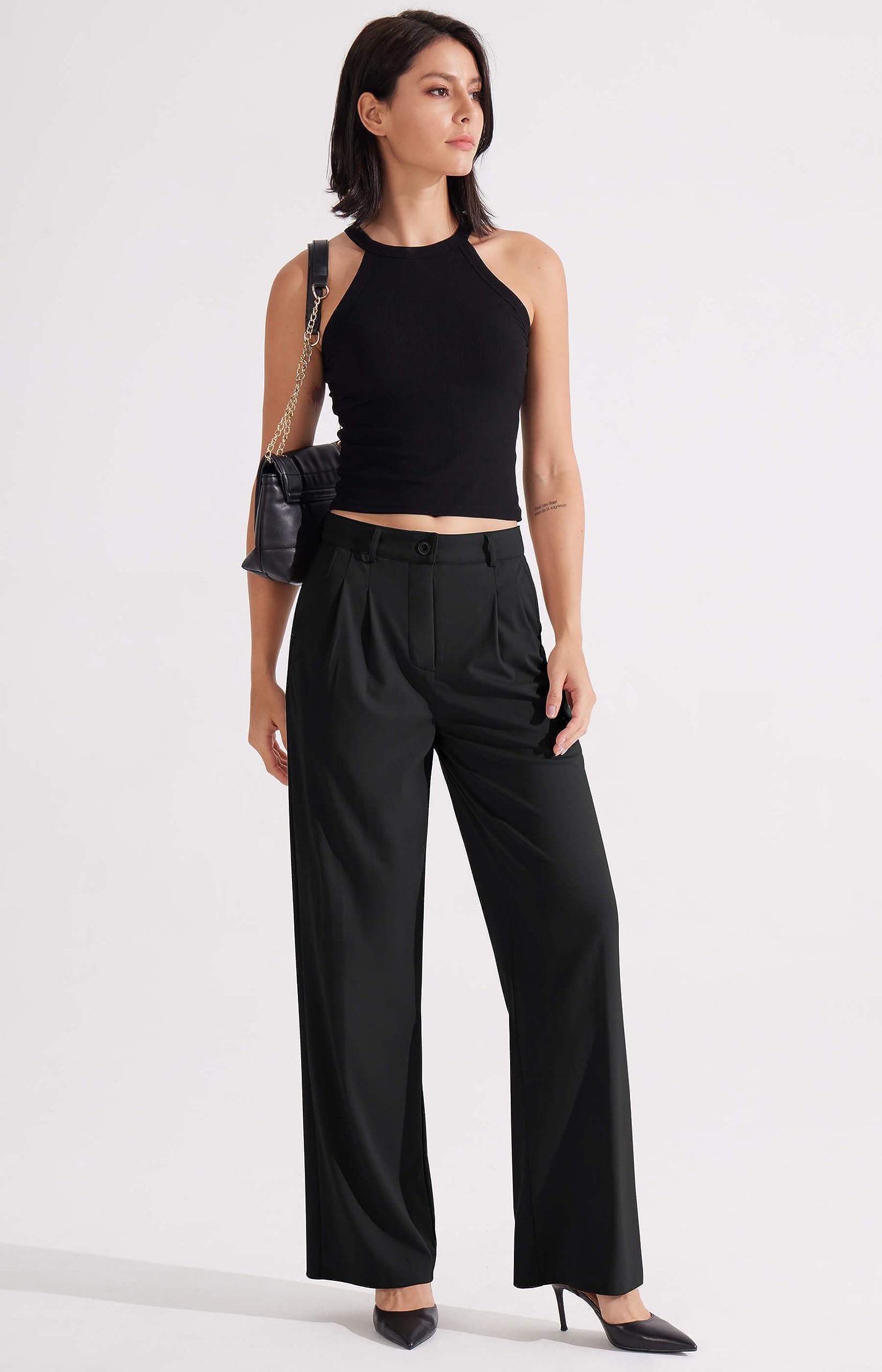Libin Pantaloni da Donna a Vita Alta da 73,7 cm/78,7 cm, Pantaloni da Lavoro per Lavoro, Yoga, Golf, Pantaloni Casual