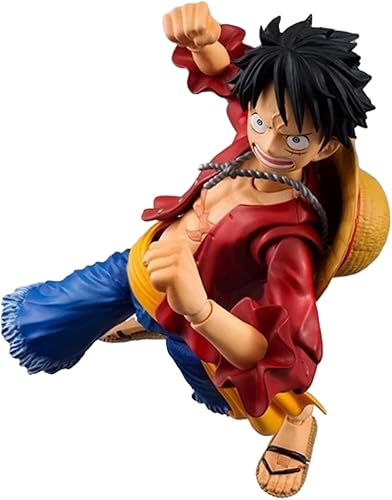 Miniatura 2 de RUSBOK Figura de PVC variable Luffy de una pieza con juntas movibles, adornos para decoración de escritorio, regalos de 7 pulgadas (caja)