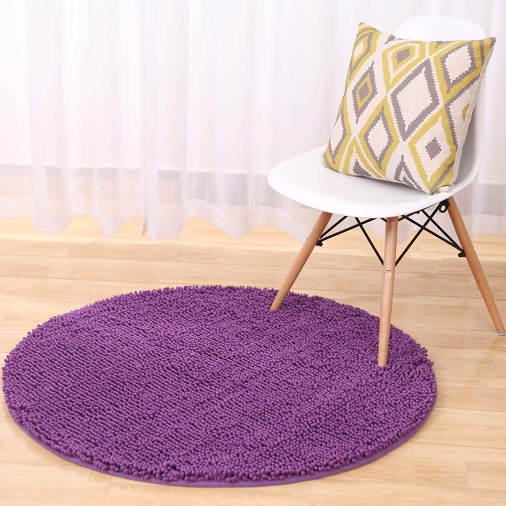 Tapis de chenille microfibra rond 120cm pour chaise et salle de bain