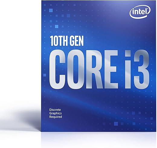 Intel Core i3-10100F 10th Generation LGA1200 Desktop Processor 4, 4 Cores 8 Threads up to 4.30GHz 6MB Cache