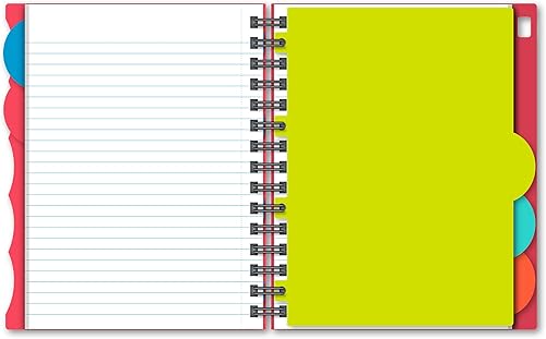 Miniatura 3 de iScholar Cuaderno de doble alambre con tapa de polietileno de 5 materias 835 x 6 pulgadas el color de la cubierta puede variar 58615 160 hojas