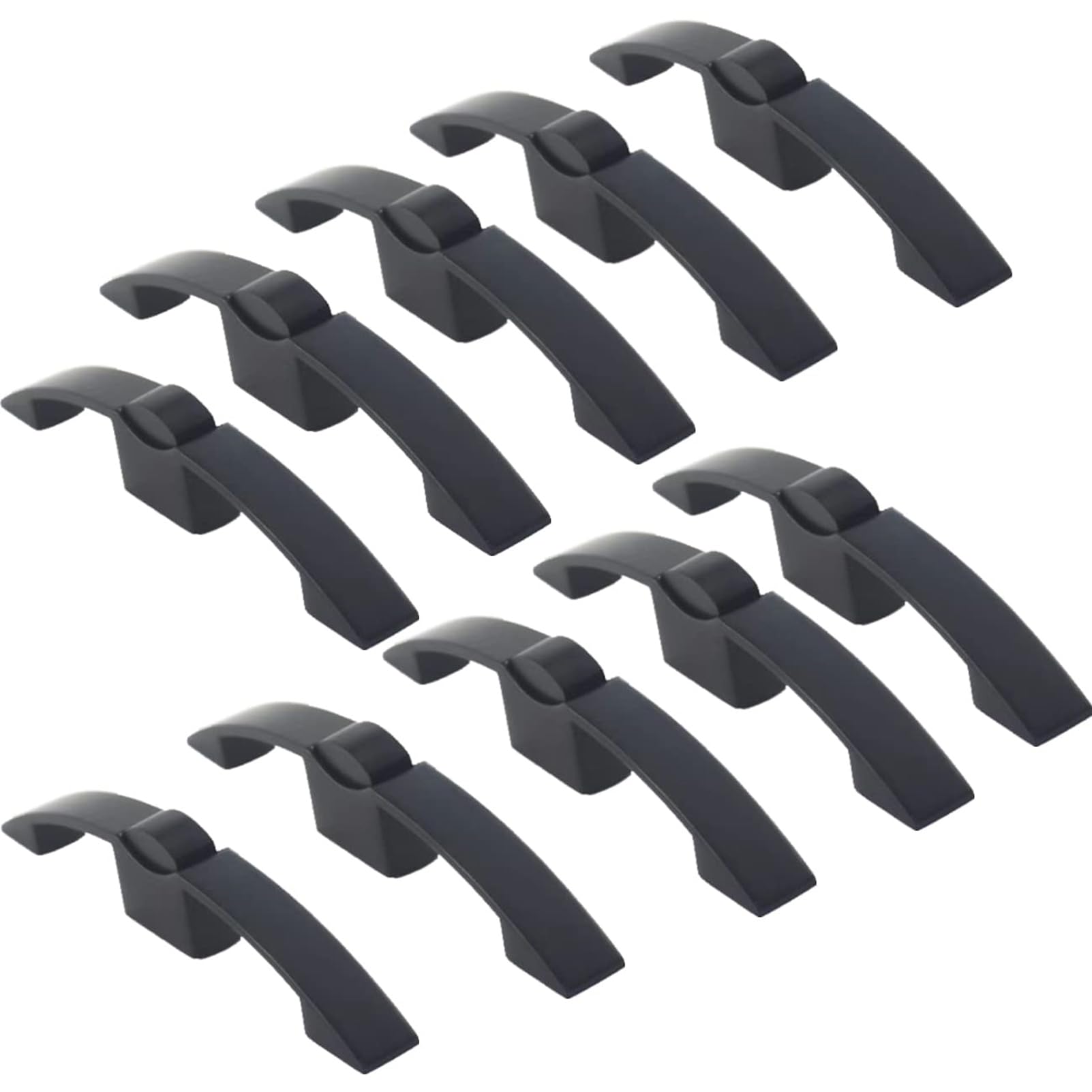 Tirador en forma de arco de 160 mm con botón pulsador para cajones de caravana