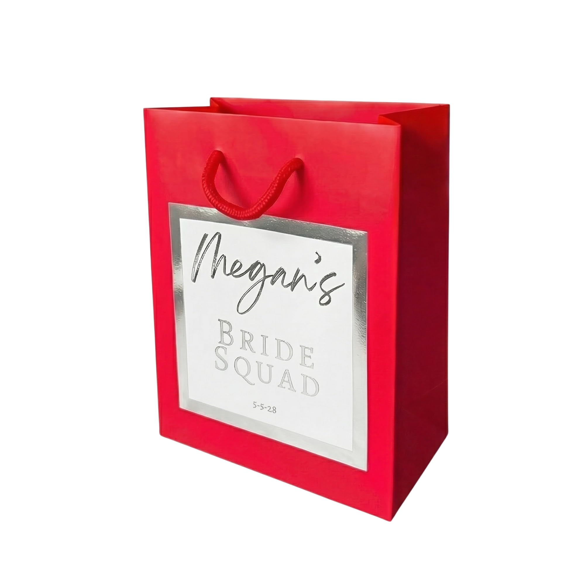 COOKIES AND KOALAS Red XS Hen Do Paper Bag Foil Sticker 15x19x8cm